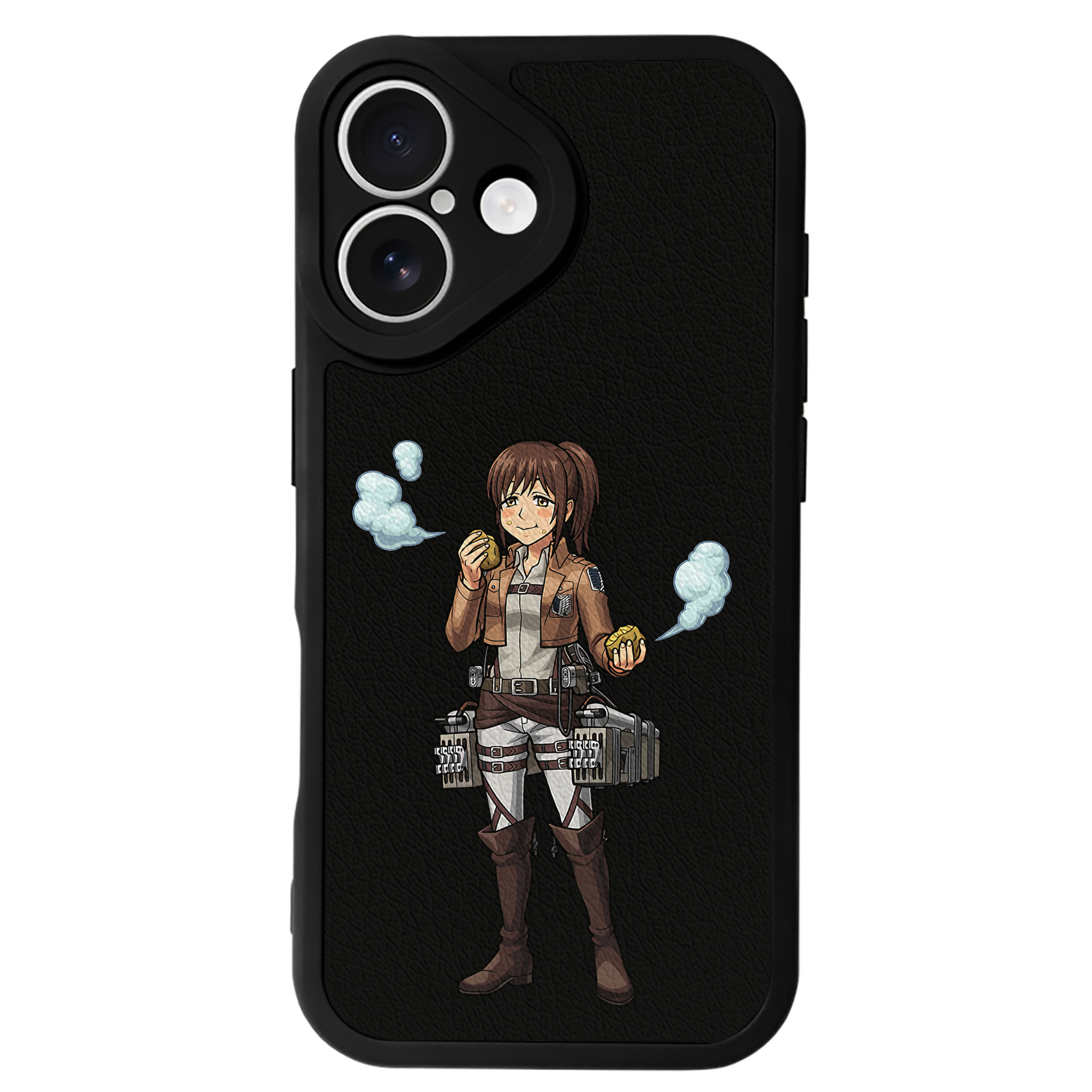 （画像用） 進撃の巨人 サシャ·ブラウス Attack on Titan Sasha Blaus 【iPhone 16シリーズ対応】シリコンスマホケース（レザー調） 材質：シリコン